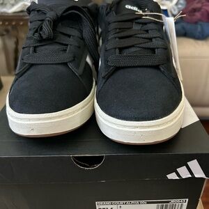 Adidas Men's Black and White Sneakers